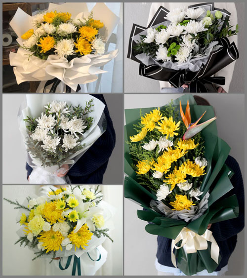 江苏扬州宝应县黄塍镇白事花束代送